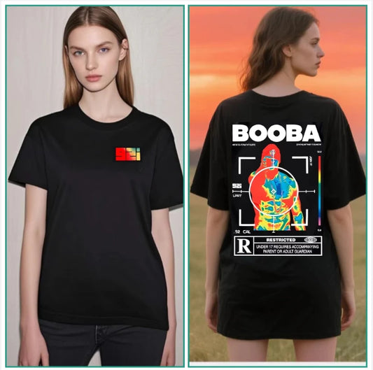 B2O T-shirts Men Fashion Cotton BOOBA Printed Short Sleeve T Shirt Women Casual Harajuku Streetwear Tee Tops Camiseta