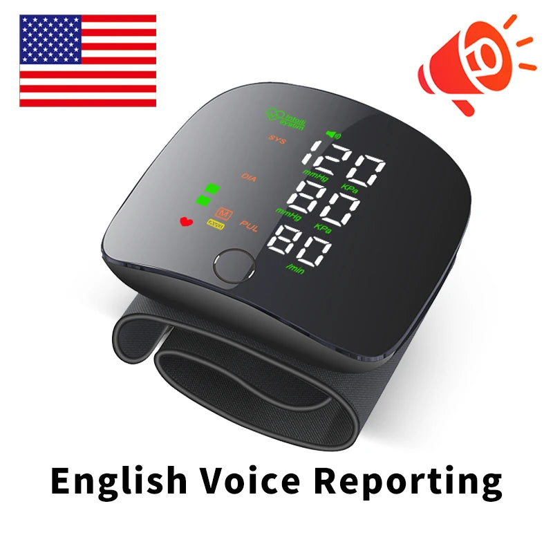 🖤 JUSTLANG Rechargeable (C type) Wrist Blood Pressure Monitor,2 Users | Digital Tonometer | Heart Rate & Irregular Pulse Detection | LED Display