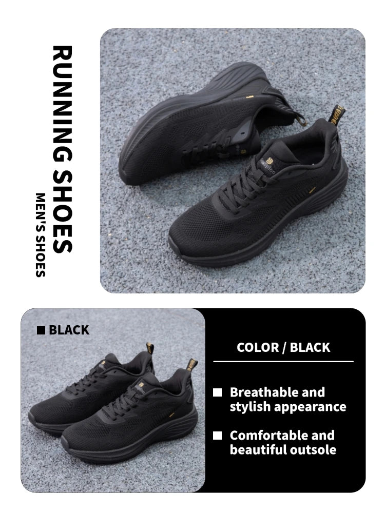 Baasploa Men Running Shoes 2025 Fashion Outdoor Lightweight Non-slip Sneakers Male Mesh Breathable Sports Shoes Wear Resistant