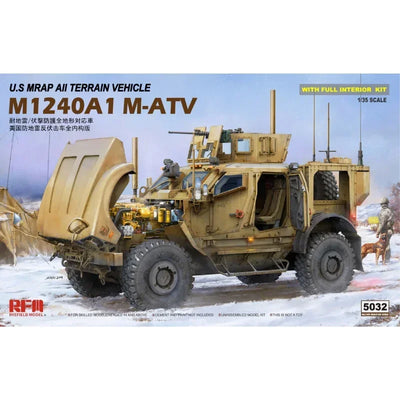 1/35 Ryefield model RM-5032 U.S MRAP All Terrain Vehicle M1240A1 M-ATV （With full interior）assembly Scale diy toys Model Kit