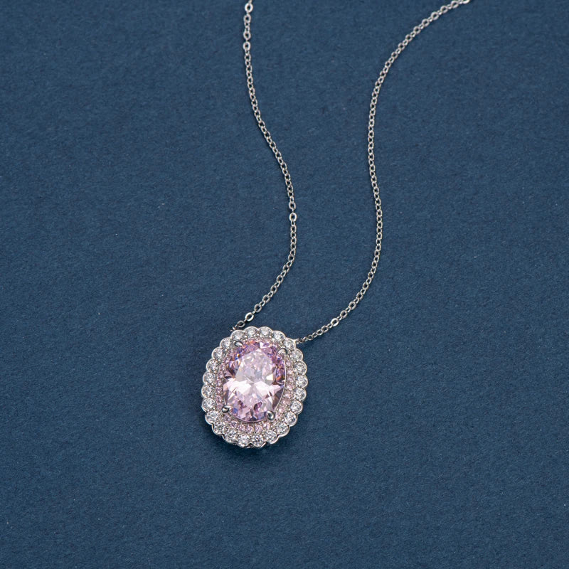 Lnngy Certified 925 Sterling Silver Chain Necklace Irregular Colorful Gemstone Pendant Necklaces for Women Collar Mujer