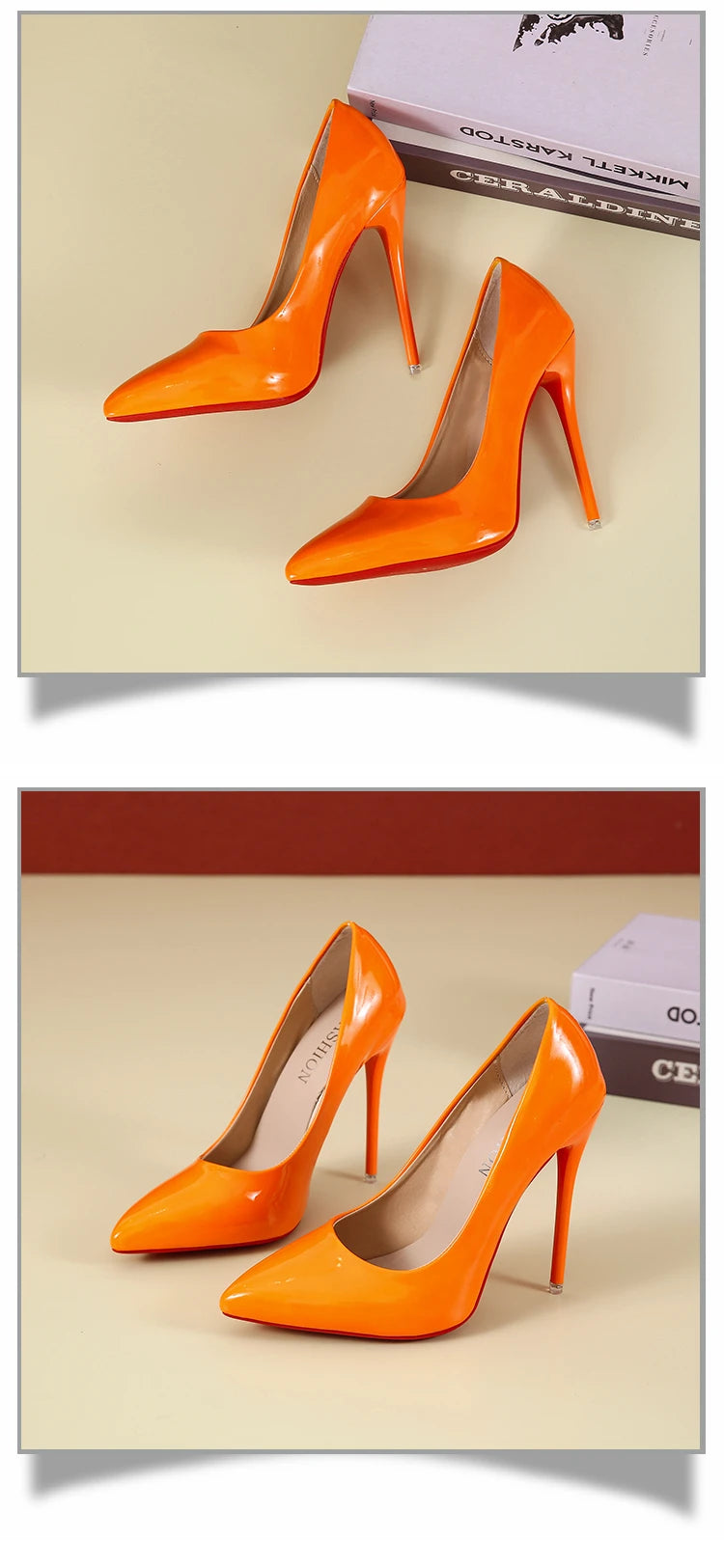Temperament 12cm Super High Thin Heels Shoes Women Pumps Pointed Toe Colorful Patent Leather Stiletto Wedding Shoe Size 45