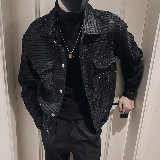 Men's High-End Casual Jacket – Spring Autumn Lightweight Trendy Blazer