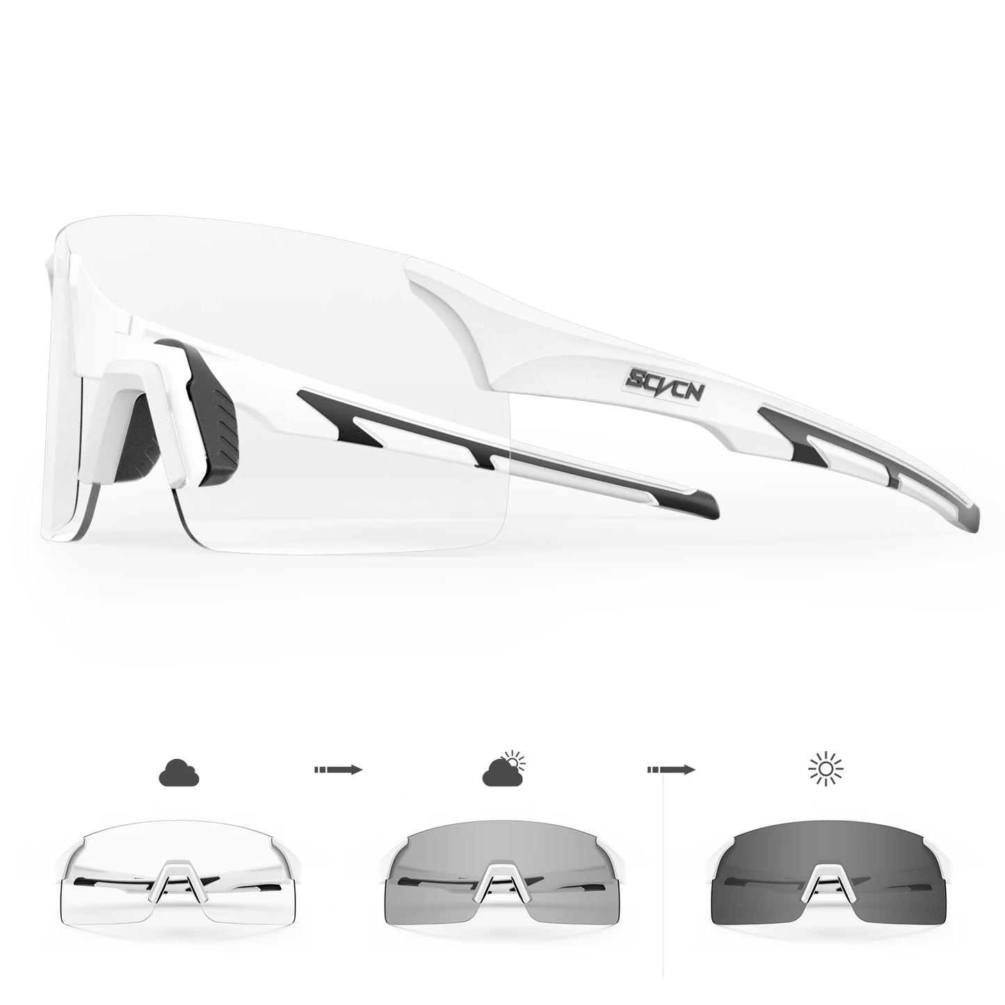 SCVCN Photochromic Sunglasses Outdoor Sports Bike Cycling Glasses Man MTB Climbing Glasses Eyewear Women Driving Bicycle Goggles