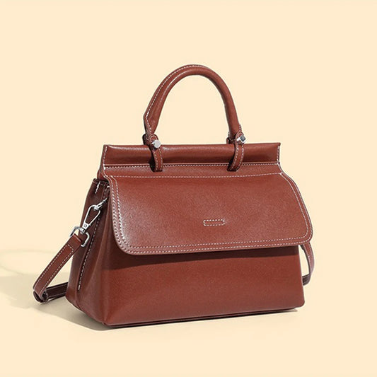 2024 New Trendy Real Leather Woman Shoulder Crossbody Bag Handbag Fashion