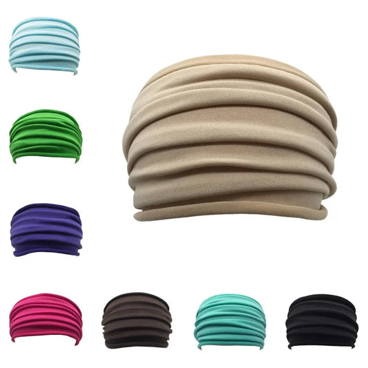 Casual Headwraps for Women Soft Wide Elastic Headband Running Yoga Turban Hair Accessories for Girls Fashion