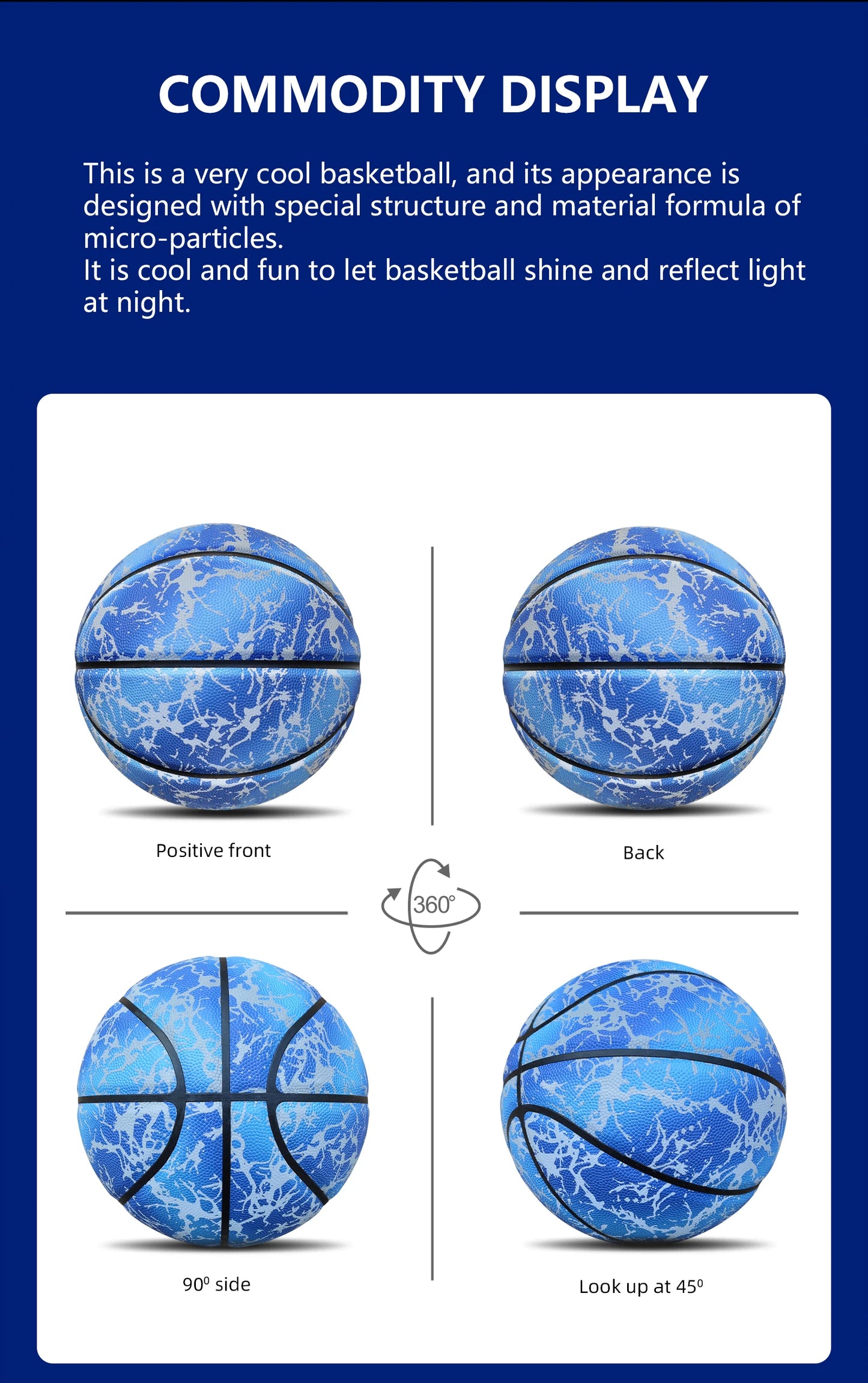 Night Use Composite Leather Luminous Size 5 6 7 Basketball For Boys&Girls-Night Ball Game,Glow In The Dark,In&Outdoor Training