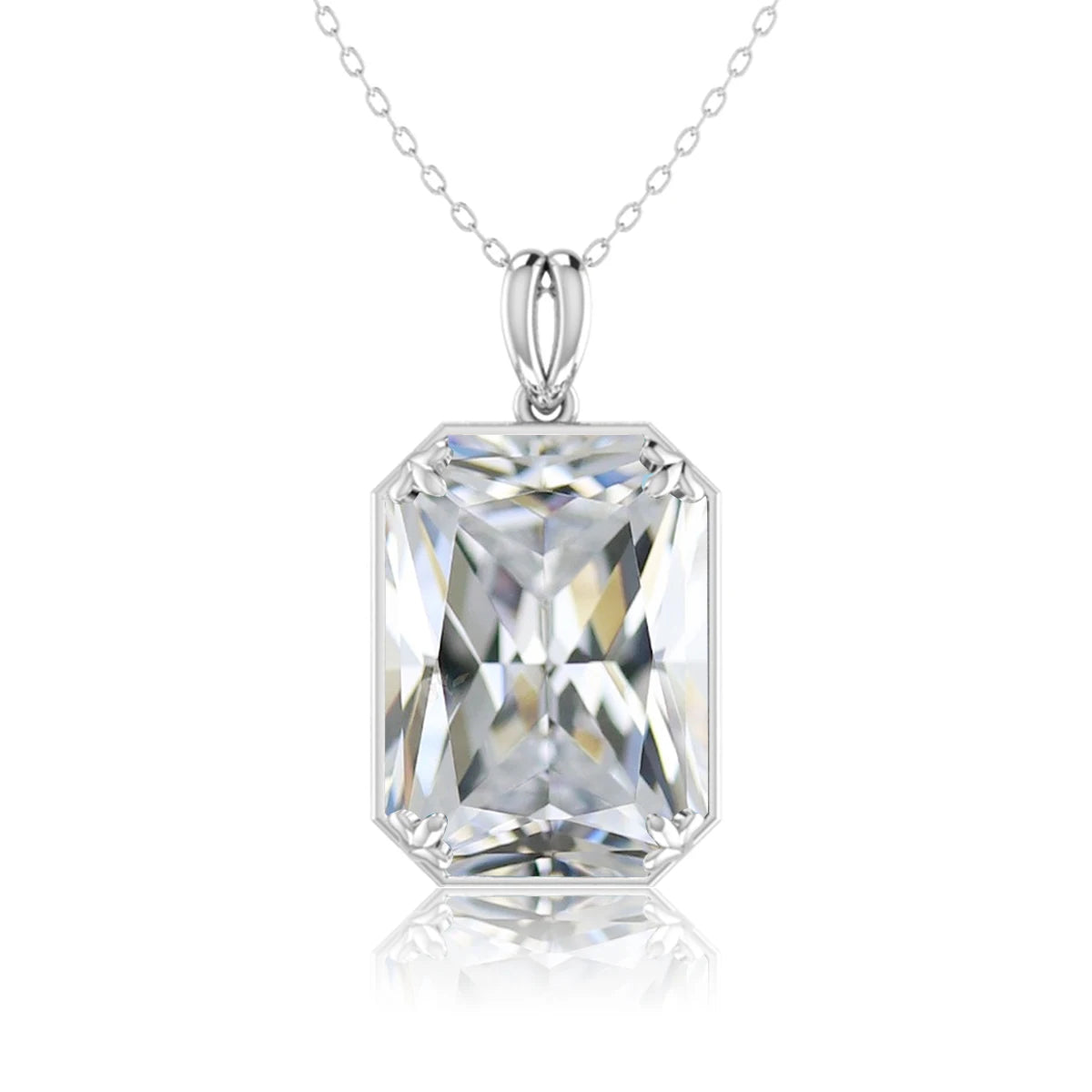Real 925 Sterling Silver Aquamarine Necklace Pendant Anniversary Banquet Accessories Woman Fine Jewelry 2022 New Without Chain