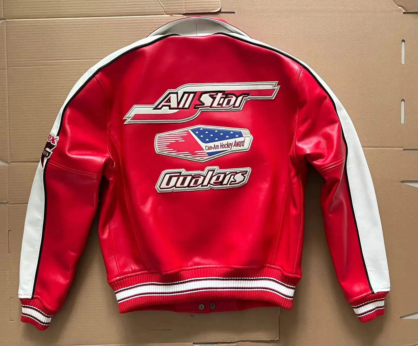 Avirex Limited Edition Men's European Lambskin Jacket US Size Classic Vintage Basketball Daily Coat Leather Thin Cotton Jacket