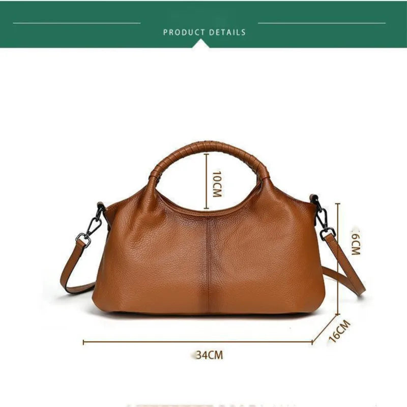 MOTAORA Large Capacity Women's Genuine Leather Handbag Casual Woman Tote Bag Soft Designer Luxury Solid Ladies Handbags 2025 New
