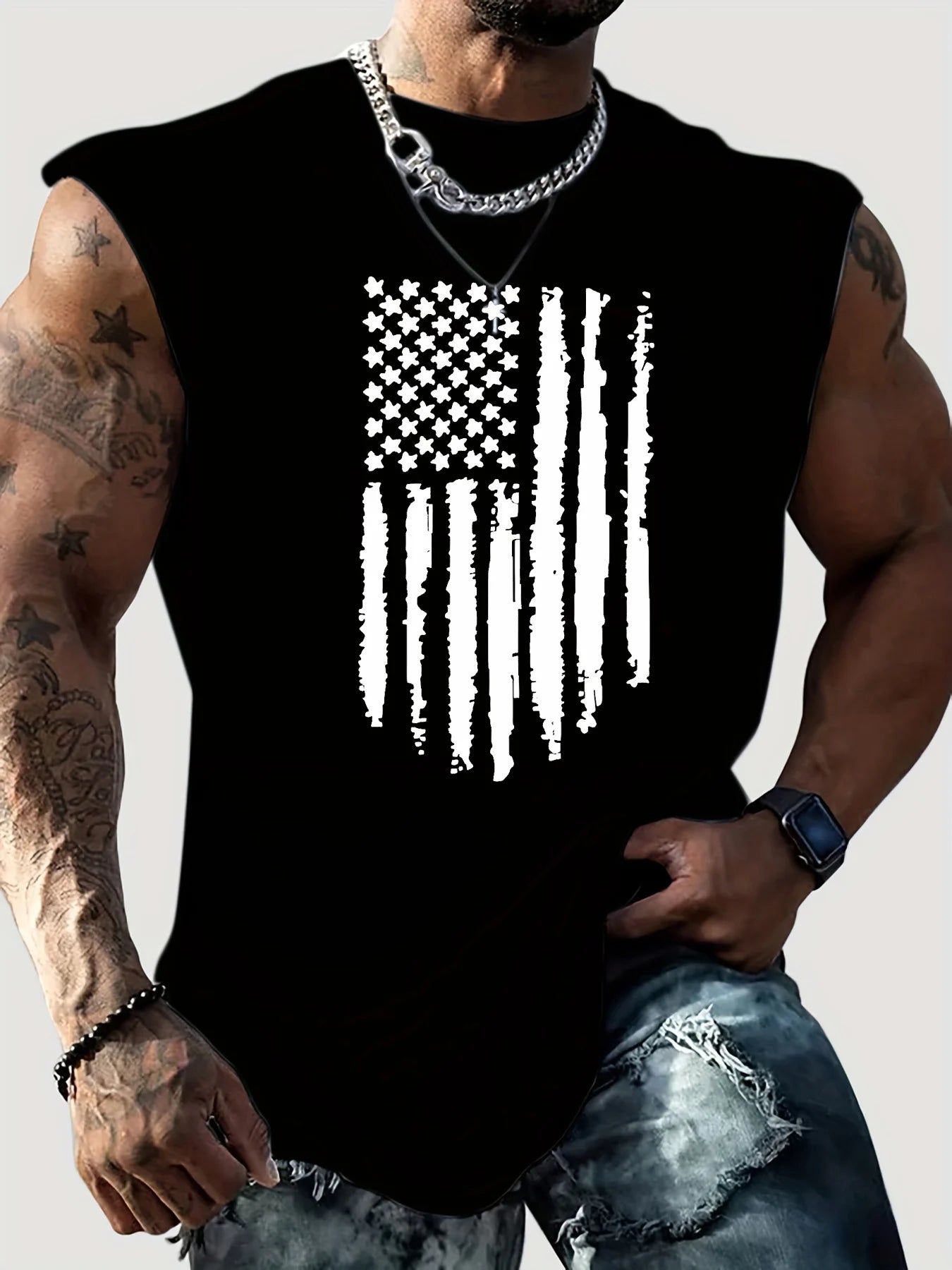 🇺🇸 Men’s Summer Sleeveless Vest,
American Flag Print | Loose Fit | Comfortable & Breathable | Casual & Travel