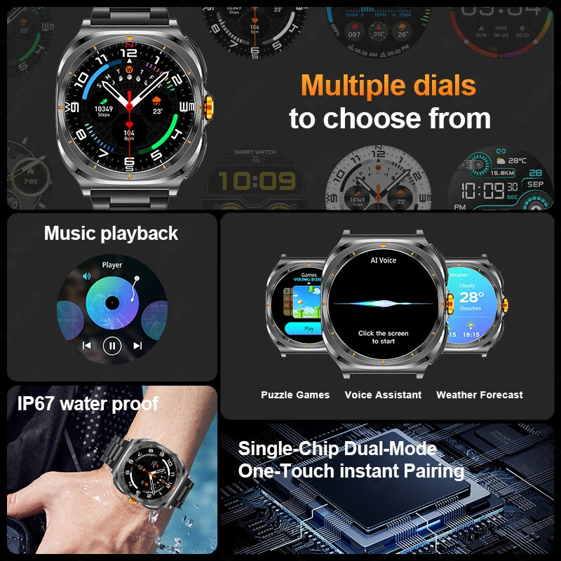 ساعة ذكية جديدة من LIGE مزودة بسماعات رأس لاسلكية 2 في 1 TWS ومكالمات بلوتوث وشاشة AMOLED مقاس 1.53 بوصة وبطارية 400 مللي أمبير في الساعة ومقاومة للماء IP67 ساعة ذكية رياضية