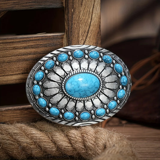 Western style plate buckle belt metal buckle one belt buckle