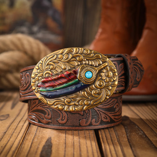 Vintage and fashion collision!  PU leather alloy buckle waistband, for both men and women, to create a personalized western styl