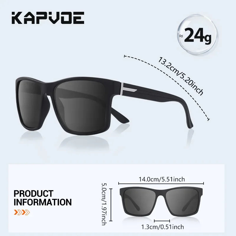 Kapvoe Men Fashion Sunglasses Luxury Polarized Glasses for Driving Fishing Cycling Glasses Golf Women Bike Goggles Retro Shades