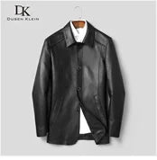 Brand leather jackets formen Genuine Sheepskin coats Crocodile pattern Dusen Klein  Fashion leather men coat and jacket J1718