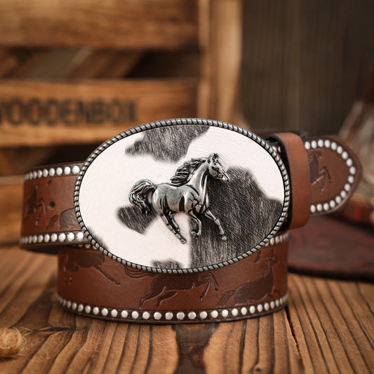 A casual, individual and retro belt, a Western-style clothing accessory, metal buckle, PU belt, suitable for both men and women