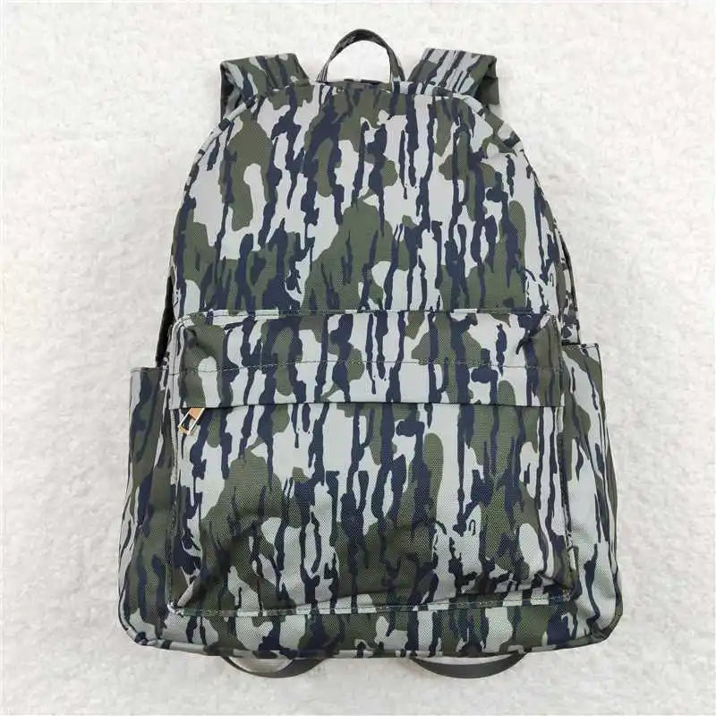 Wholesale Baby Boy Girl Backpack Army Green Camo Duck Print Daypack Toddler Children Outdoor Portable Kids Boutique School Bag