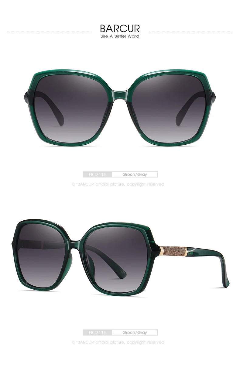 BARCUR Women Polarized Sunglasses UV400 Lady Fashion Gradient Sun Glasses for Women Eyewear Accessory