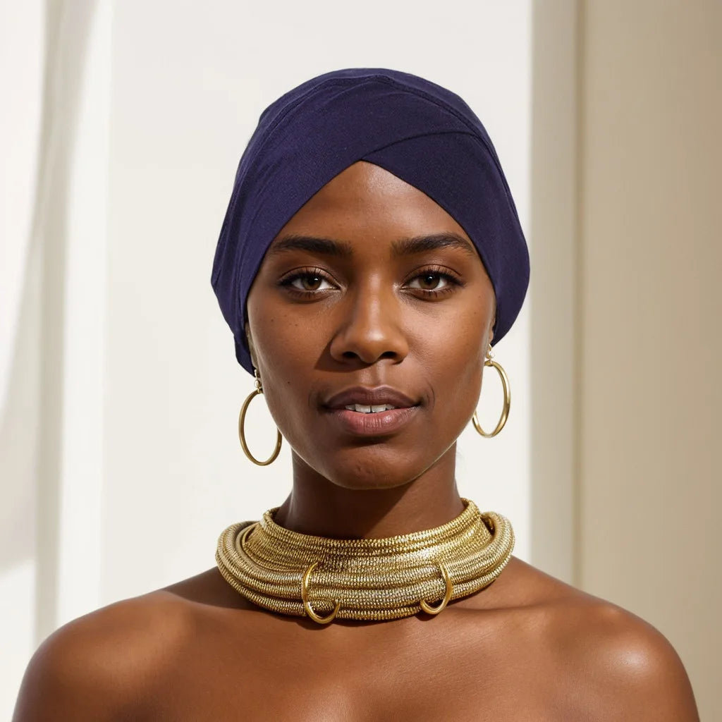 Women Stretchy Turban Modal Jersey Inner Hijab Muslim Hat Solid Color Tube Cap Islamic Under Scarf Headwrap Bonnet Arab Headband