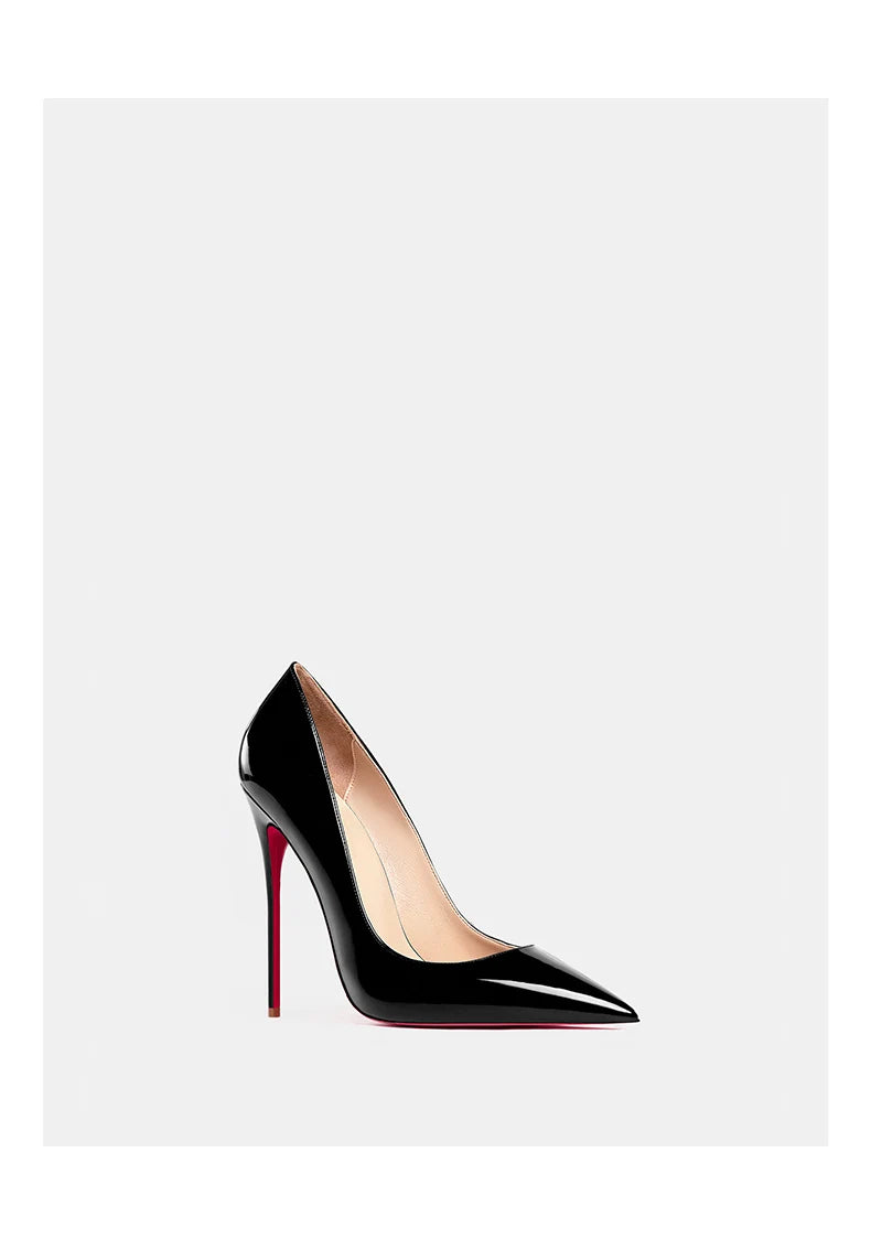 8cm (1) Women’s Patent Leather Pointed-Toe High Heels – 8cm Thin Heel