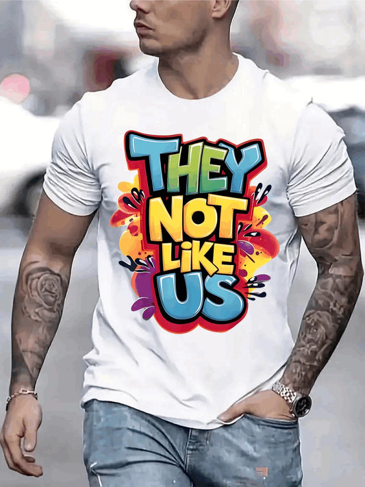 Men's summer 100% pure cotton fashionable casual loose sports. They don't like our printed round neck short sleeved T-shirt top