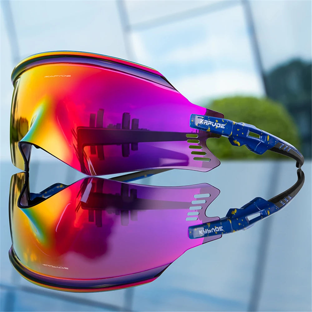 KAPVOE Men Outdoor climbing Driving Bicycle Cycling Glasses Sport Runing Sunglasses Women MTB Bike Goggles Road Riding Eyewear