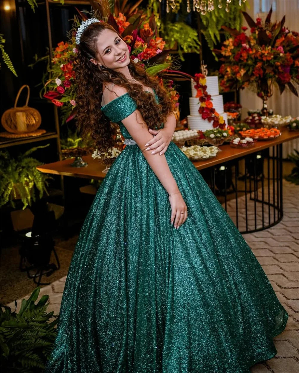 Mila Sweetheart Neck A-Line Prom Dresses 2025 Shine Sequins Evening Dresses Floor-Length Ball Gown Customized Party Dresses