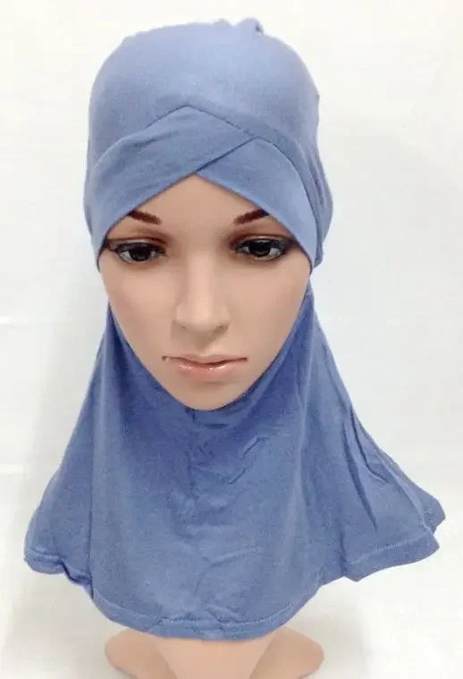 Cotton Muslim Full Cover Cross Cap Amira Hijab Arab Headwear Islamic Headwear Hat Women Modal Turban