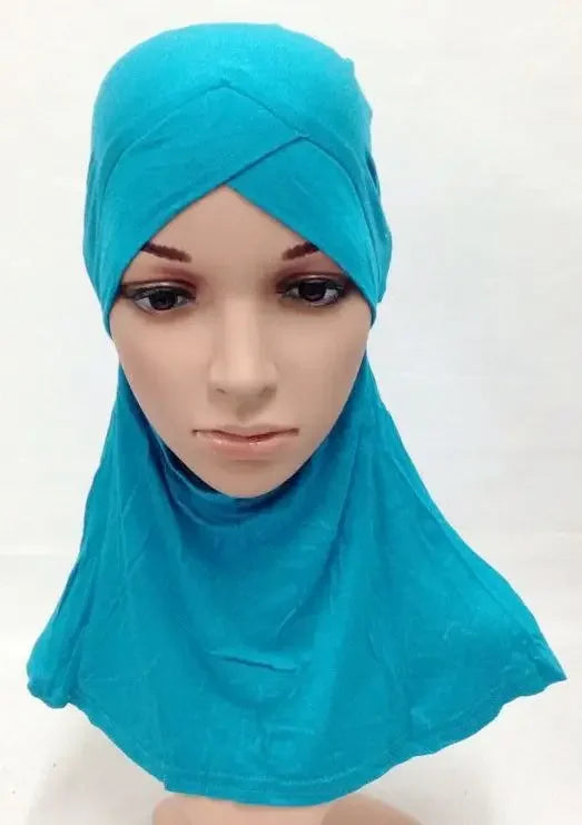 Cotton Muslim Full Cover Cross Cap Amira Hijab Arab Headwear Islamic Headwear Hat Women Modal Turban