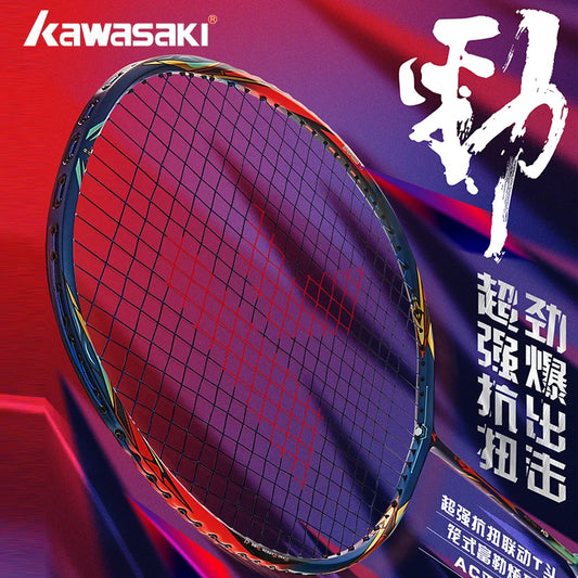 Kawasaki KING K9 4U Badminton Racket Professional T-Join Power All-around Speed&Attack Kawasaki Badminton Racket