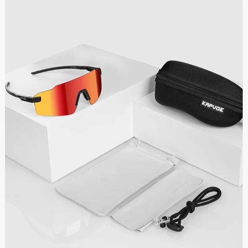 Kapvoe Light-Weight Photochromic Runnning Sunglasses Cycling Glasses for Men Adjustable Nose Pad Women UV400 Hiking Eyewear