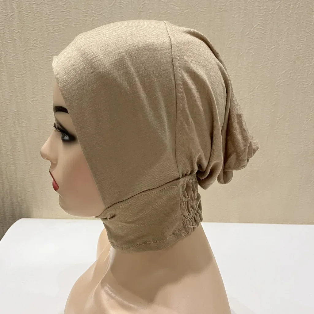 Soft Inner Muslim Women Hijab Cap Islamic Head Wear Hat Underscarf Cotton Hats Bonnet Turkish Scarves Arab Headdress India Caps