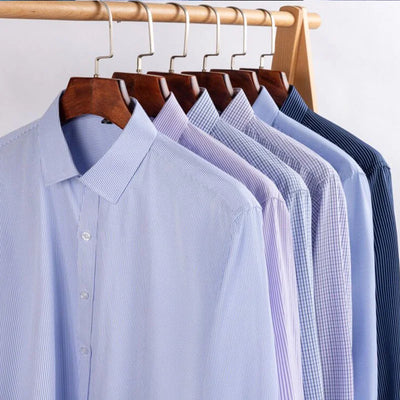 1/12 Men’s Slim-Fit High-Quality Cotton Shirt – Long Sleeves, Casual Breathable Fabric