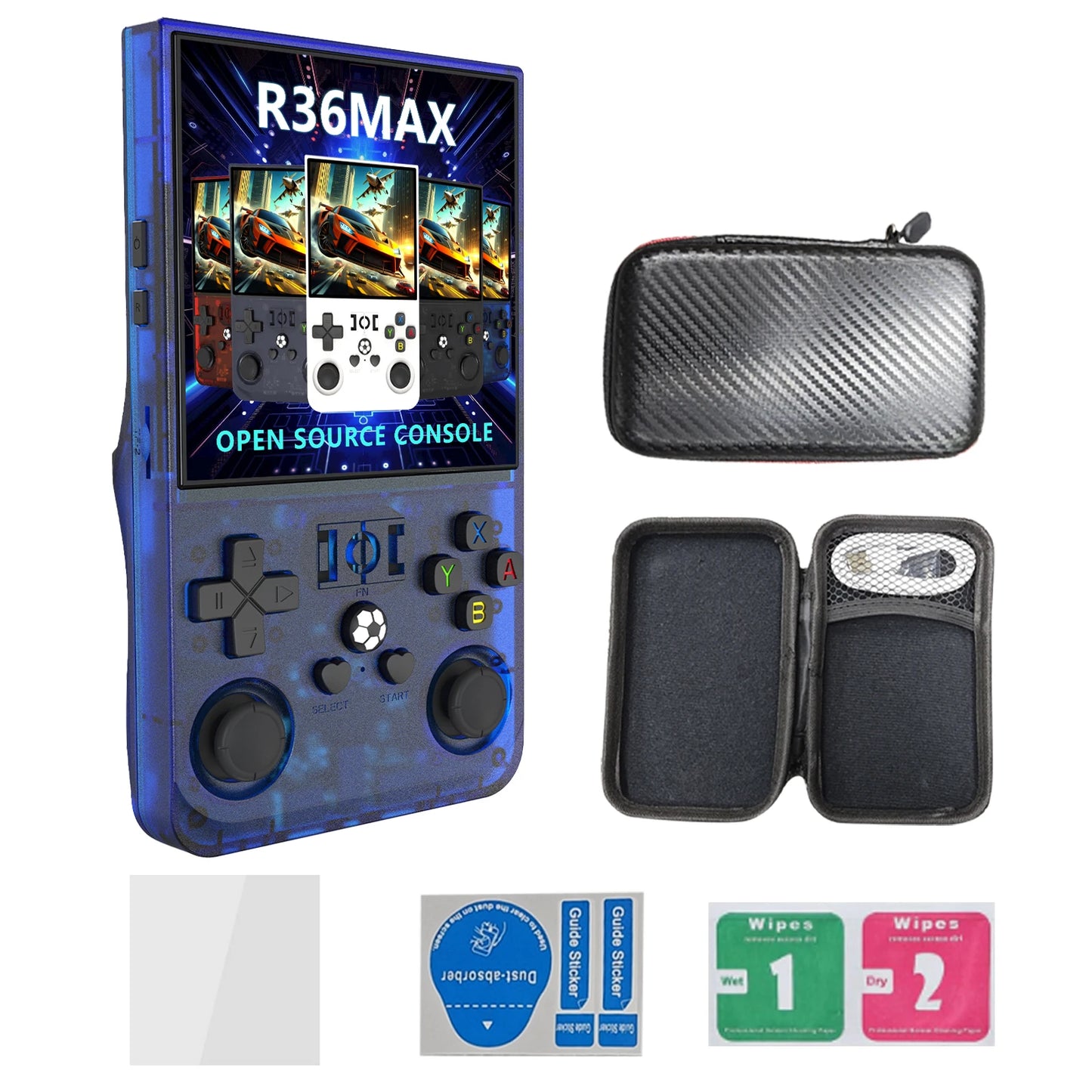 R36 Max Retro Video Game Console Consola Portable Handheld Game Player Android Linux System 4.0 Inch IPS Screen 64GB 128GB Wifi