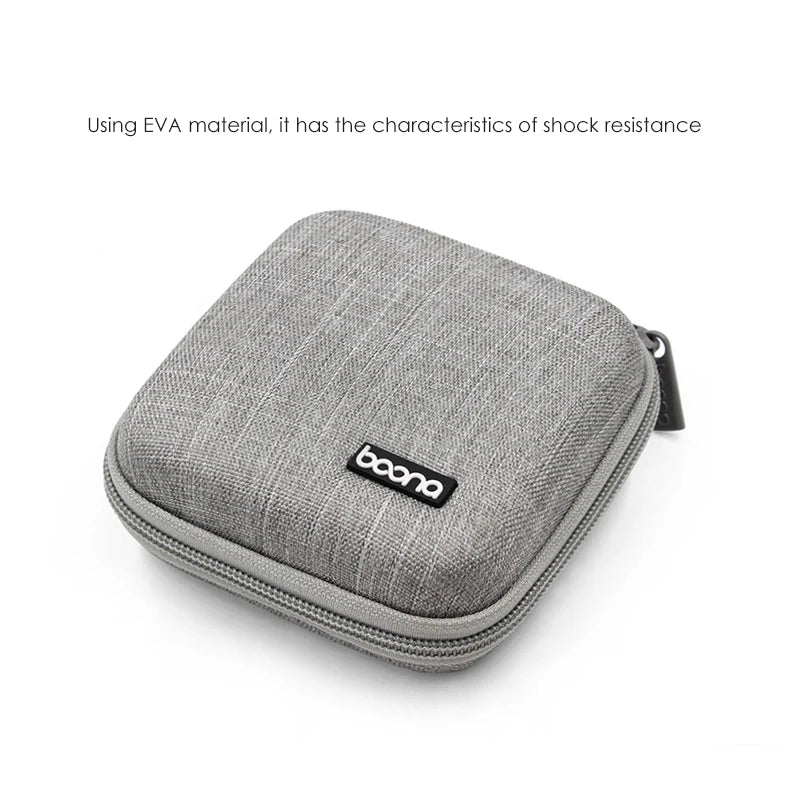 Portable Mini Hard Shell Digital Gadgets Storage Bag Artificial Leather Earphone Charger Case Data Cable U Disk Organizer