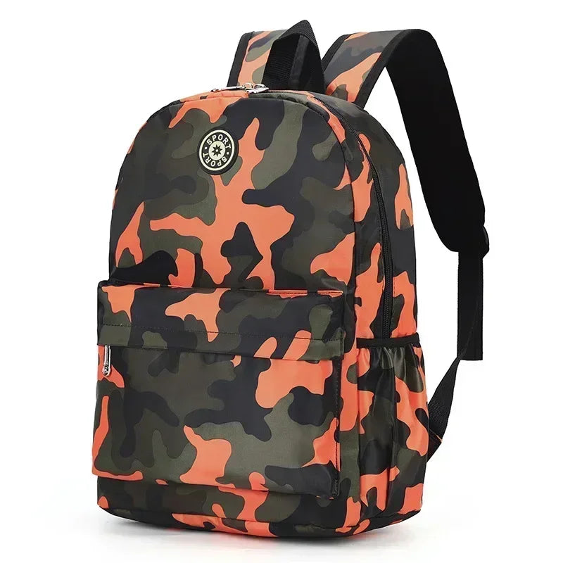 Children's Backpack Camouflage Backpack Elementary School Backpack Boys and Girls Reduce Burden First and Second Grade Backpack