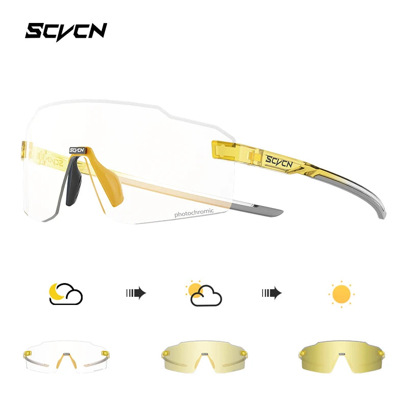SCVCN New Outdoor Cycling Sunglasses MTB Glasses Bike Cycling UV400 Eyewear Men Women Bicycle Mountain Sports Running Eyewear