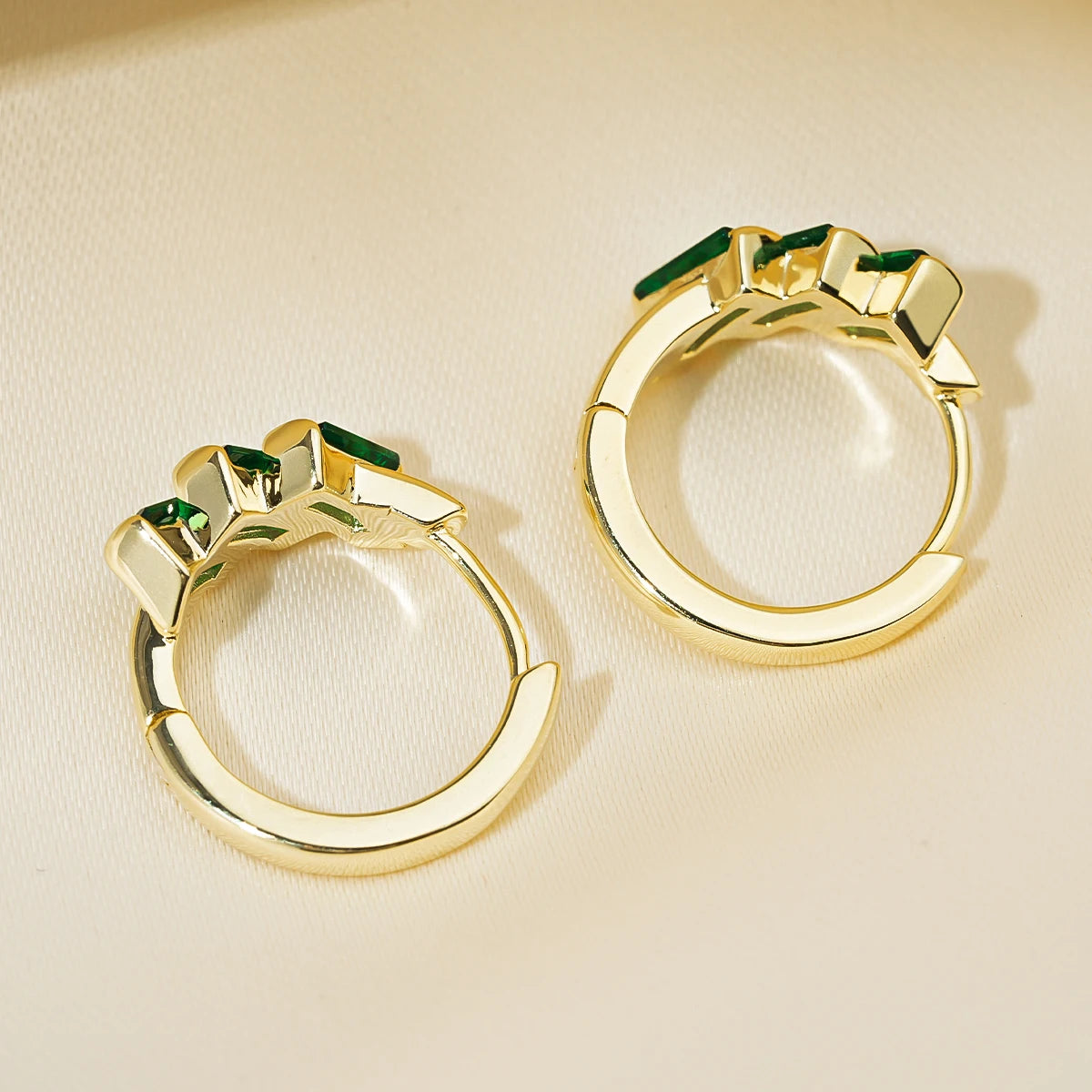 Lnngy Oval/Marqusie Cut Artificial Emerald Stud Earring for Women ohrringe silber 925 Sterling Silver Earring Daily Jewelry Gift
