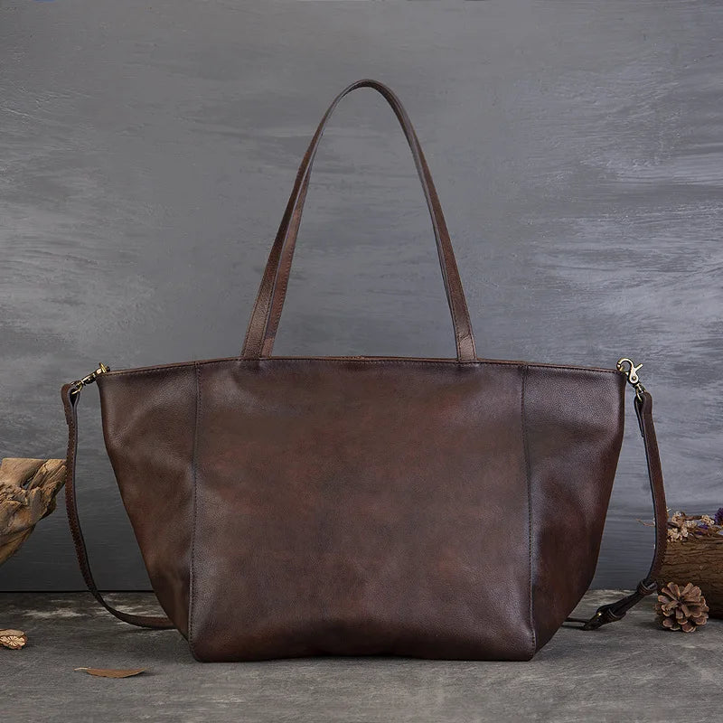 MOTAORA New Cowhide Large Capacity Shoulder Bag For Women Genuine Leather Crossbody Tote Bags Luxury Casual Solid Handbag Purse
