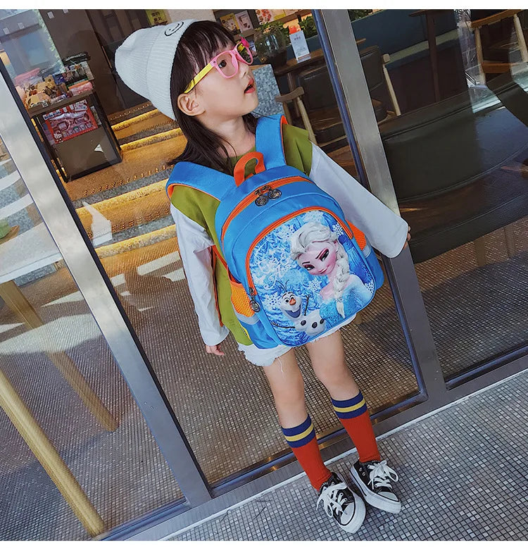 Kindergarten Schoolbag Cartoon Elsa Shoulder Bag Girl Boy Handbag Baby Children Backpack Kid Frozen Schoolbag Backpack