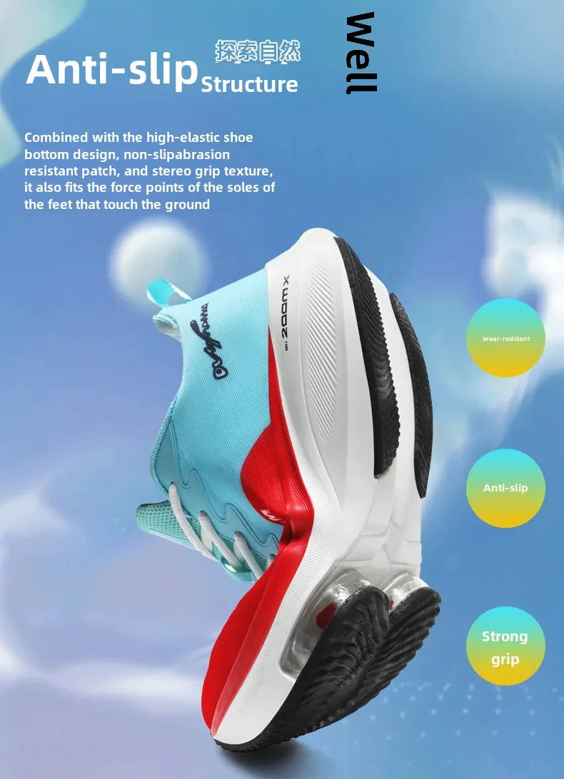 Men's Breathable Sports Shoes Summer Collection Mesh Fabric Double Air Cushion Running Shoes Korean Style The New