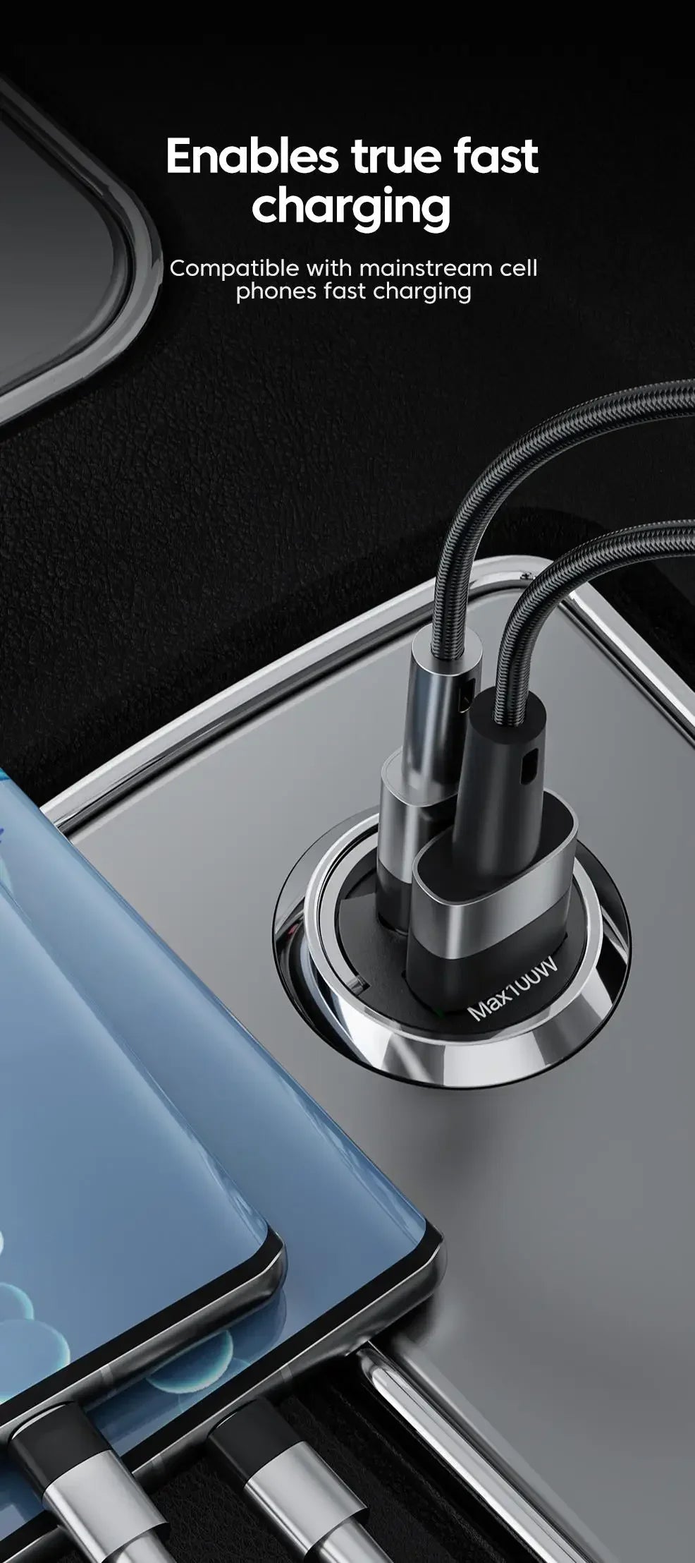 Xiaomi 100W Car Charger Lighter PD Fast Charging For IPhone QC3.0 Mini USB Type C Mini Car Phone Charger For Samsung Huawei 2025