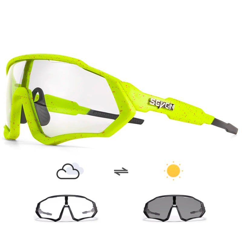 SCVCN Cycling Glasses Road Bike Eyewear Men Sports Eyewear Women Outdoor Goggles UV400 Bicycle Cycling Photochromic Sunglasses