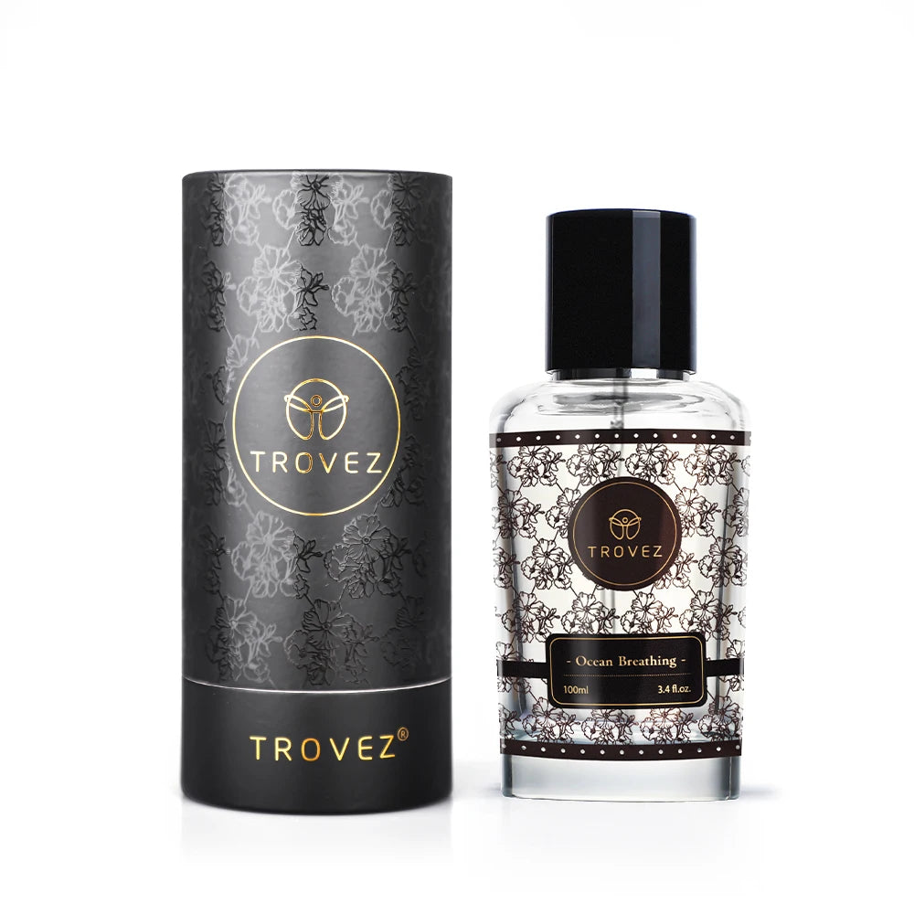 TROVEZ Ocean Breathing 100ml Perfume Elegant Fresh Fragrance Citrus Tone Unisex Perfume Long-lasting Scent Body Spray Scent Gift