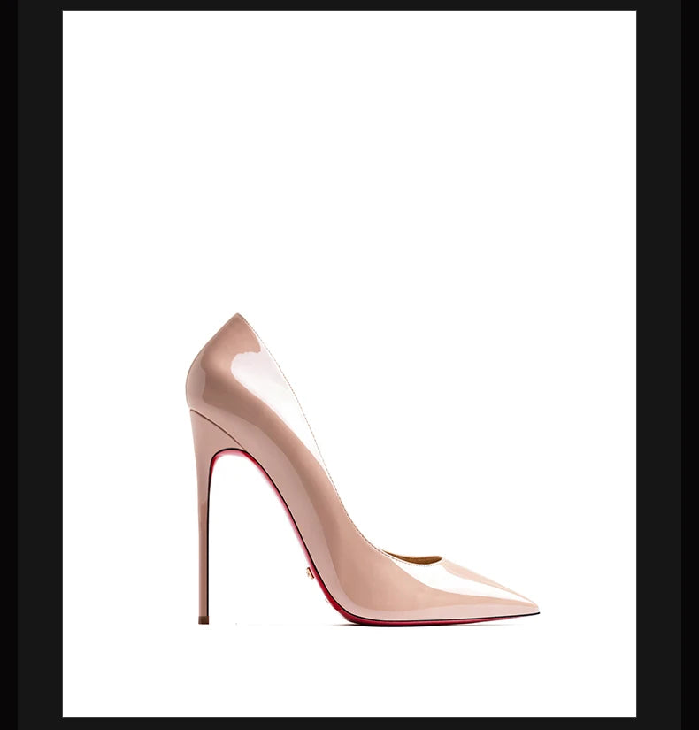 8cm (1) Women’s Patent Leather Pointed-Toe High Heels – 8cm Thin Heel