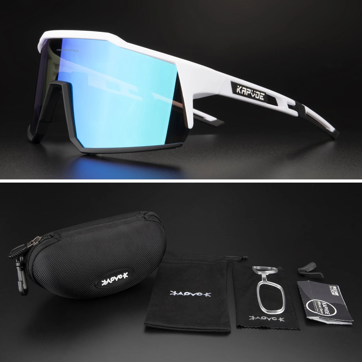 Kapvoe Sports Driving bike Cycling Glasses running climbing Sunglasses Outdoor for Men Woman Bicycle Cycling UV400 Goggles hot