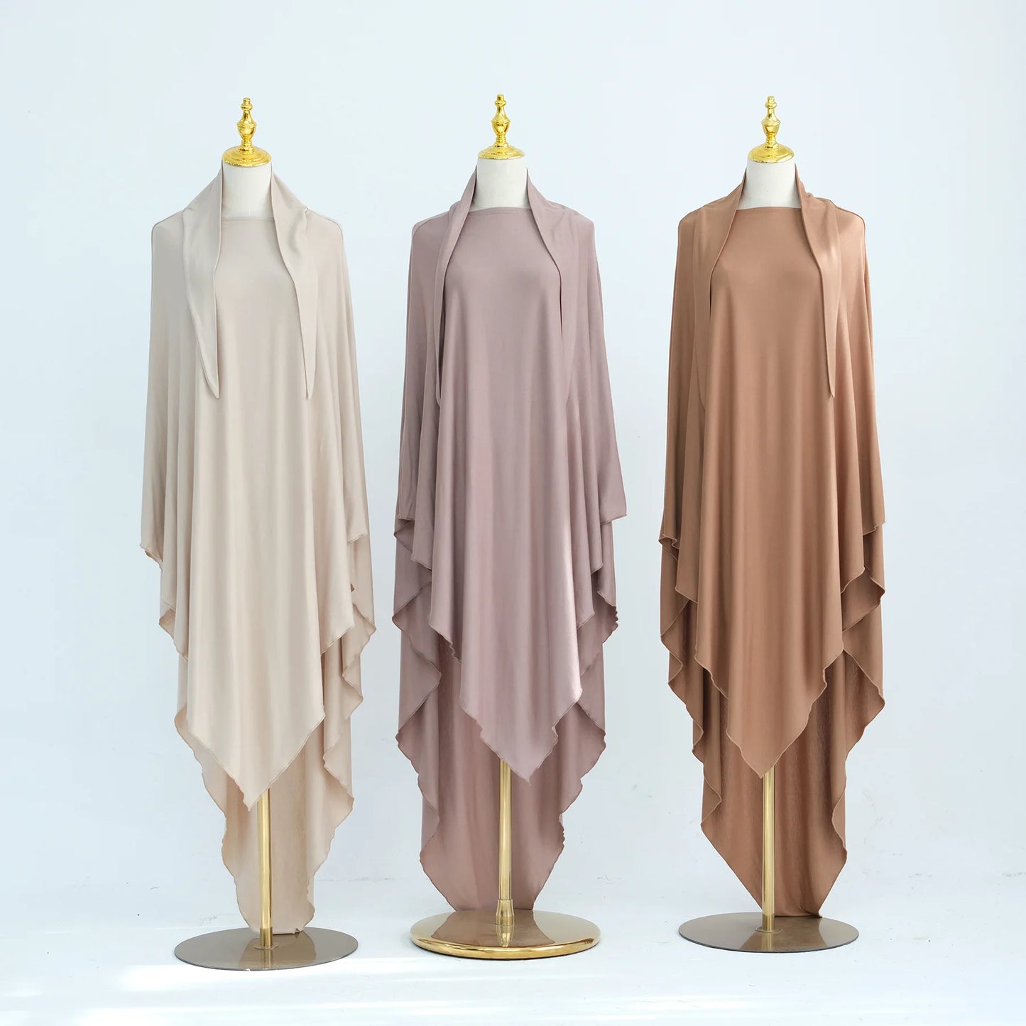 Modal Cotton Khimar Ramadan Hijab Solid Color Long Headscarf Muslim Women Long Khimar Islam Clothing Woman Solid Color Hijabs