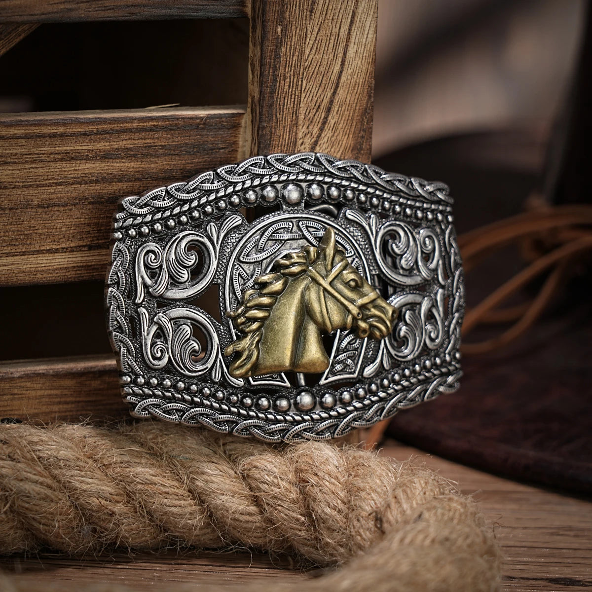 Western Belt Buckle Initial Vintage-Cowboy Rodeo Silver Large Skull Belt Buckle for Men Women