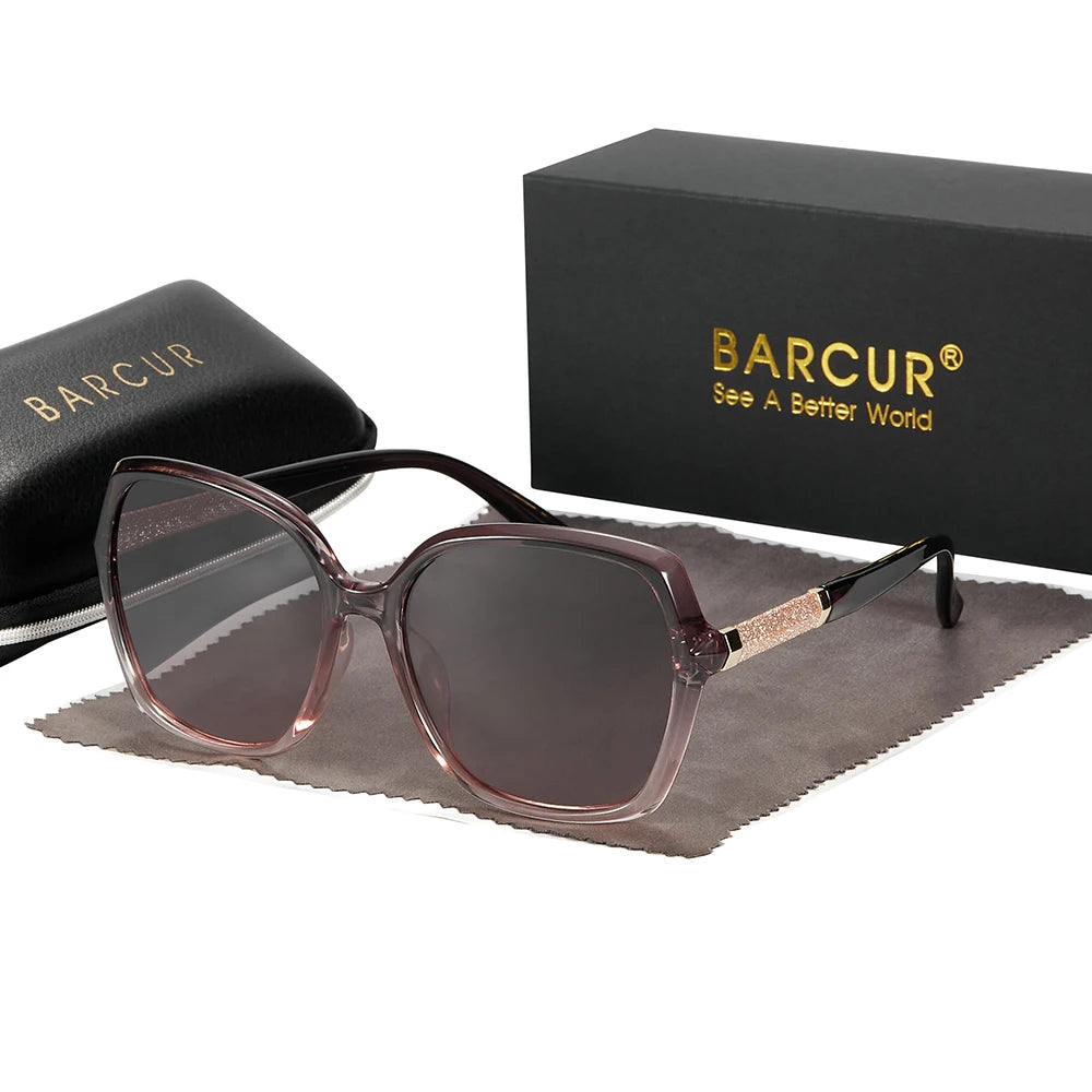 BARCUR Women Polarized Sunglasses UV400 Lady Fashion Gradient Sun Glasses for Women Eyewear Accessory